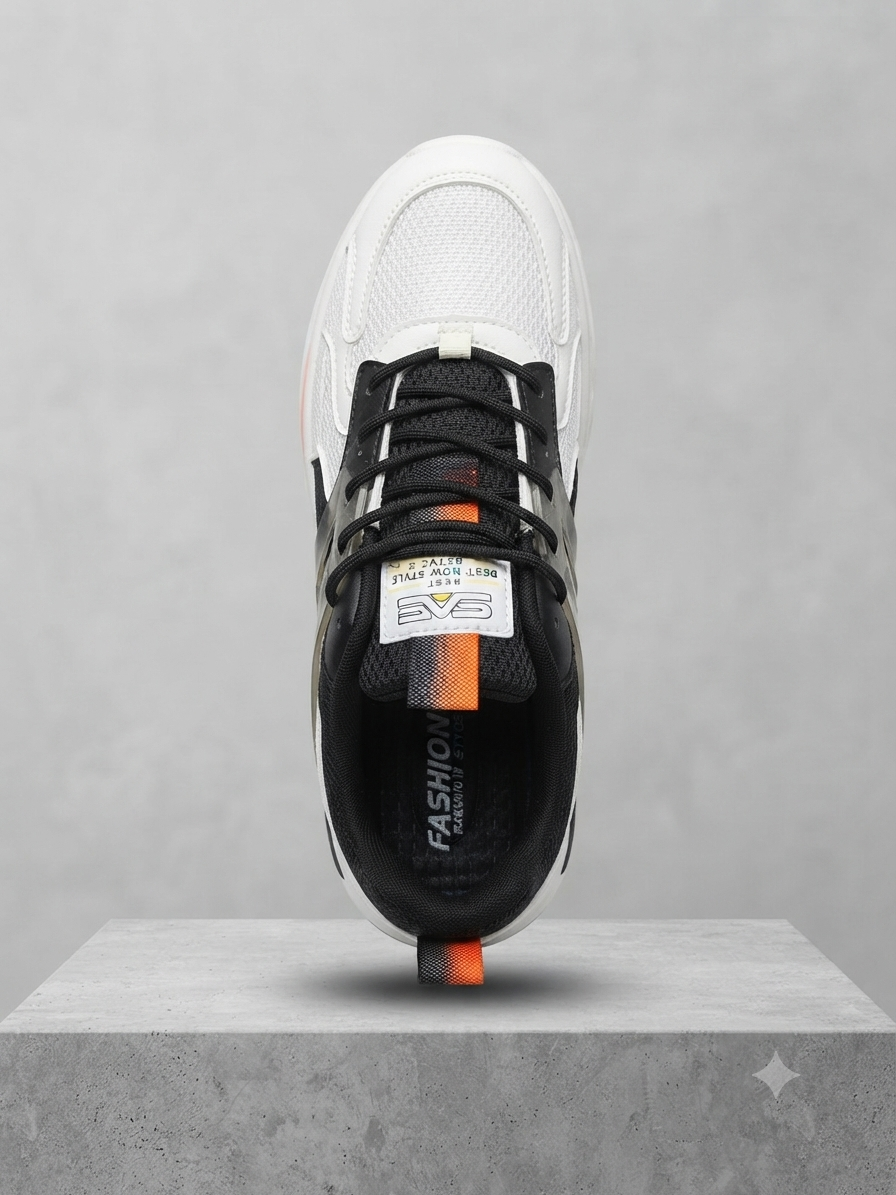 Two Color Men Soft Walking Micro Fiber Upper Sports Shoes