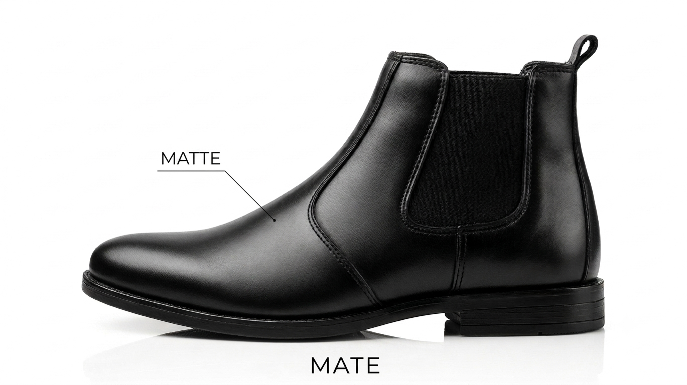 Black Cow Leather Chelsea Boots Color Mate Black