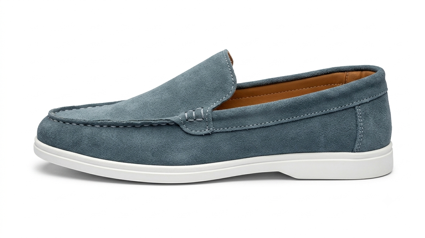 Sienne Suede Denim Blue Loafer for Men