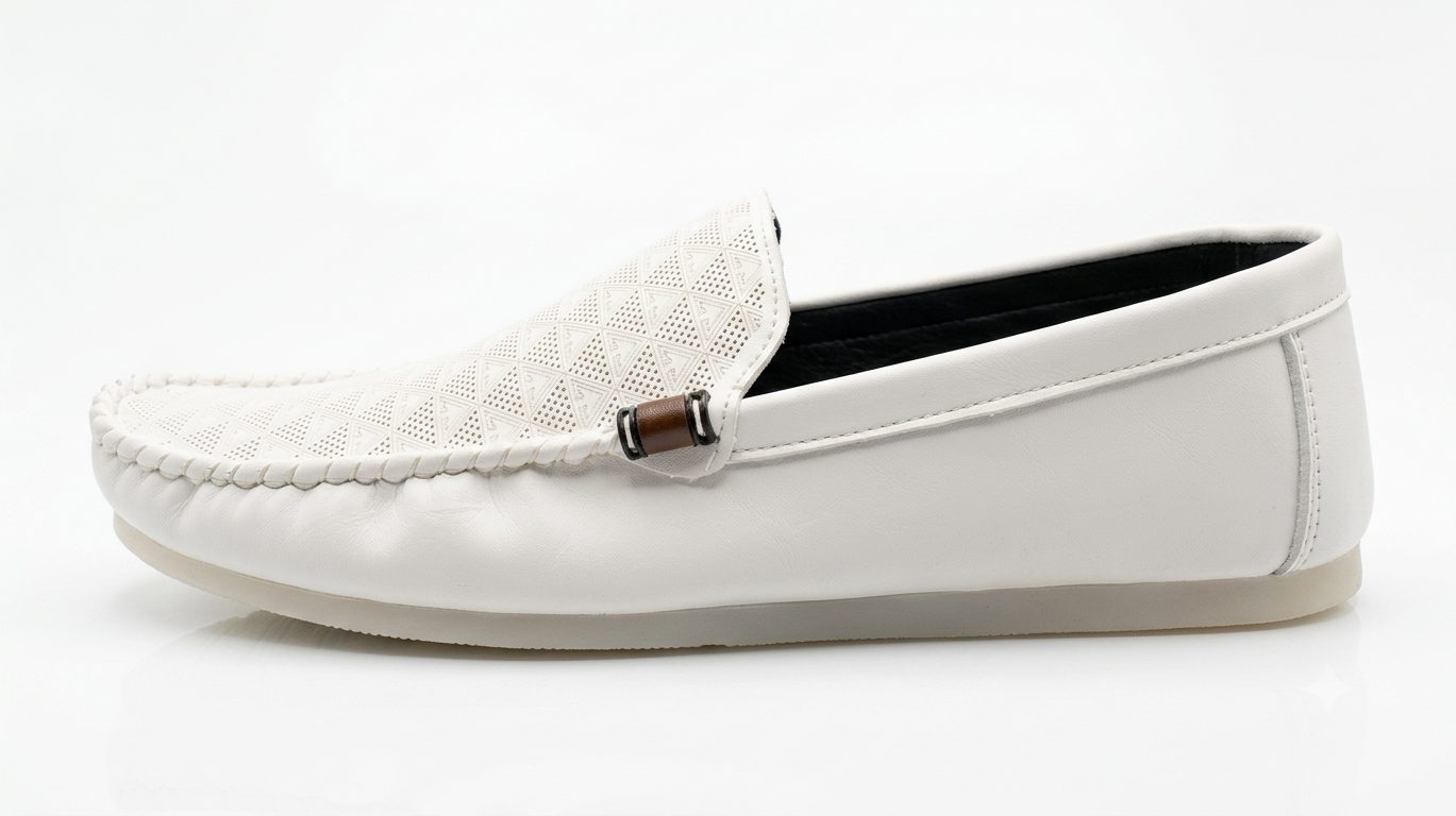 Premium Juan White Moccasin Loafer for Men