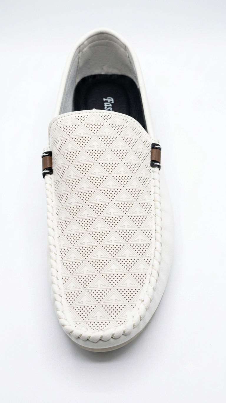 Premium Juan White Moccasin Loafer for Men