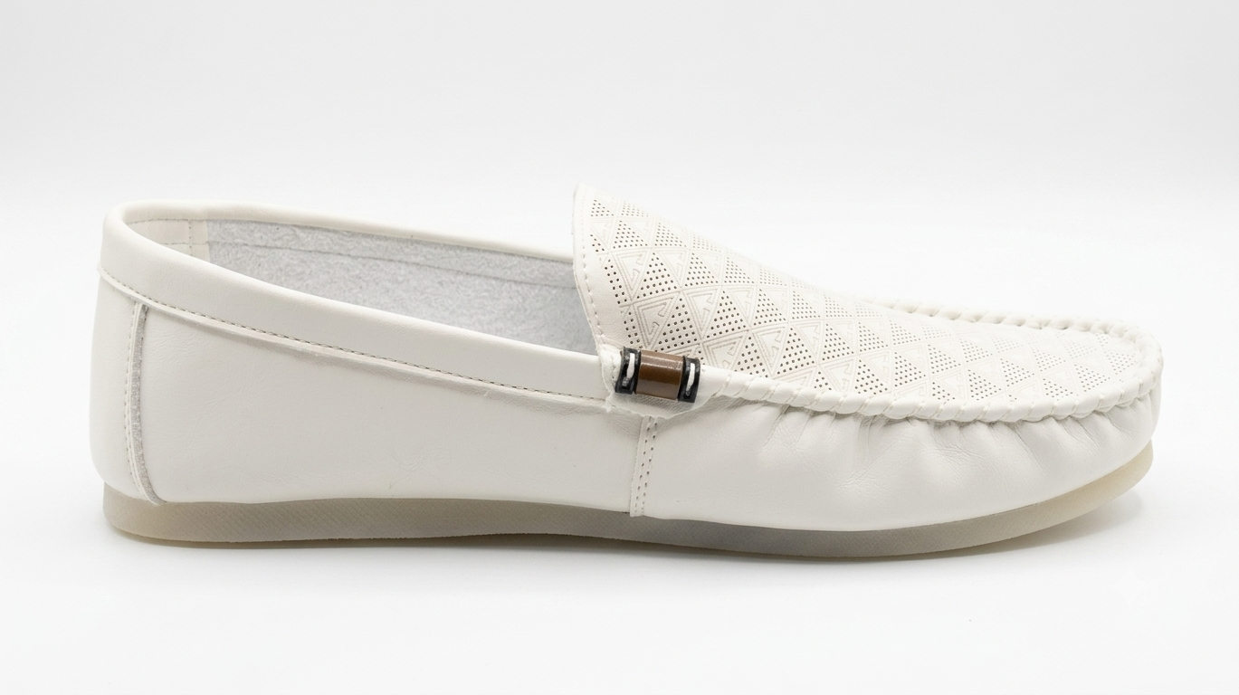 Premium Juan White Moccasin Loafer for Men