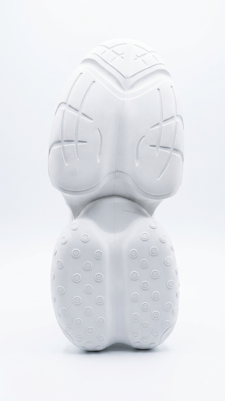 Aesthetic Chunky All White High Sole Sneakers