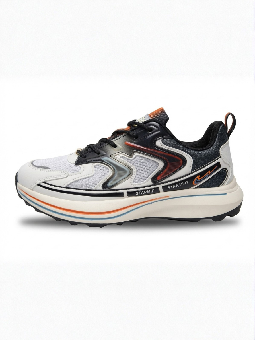Two Color Men Soft Walking Micro Fiber Upper Sports Shoes