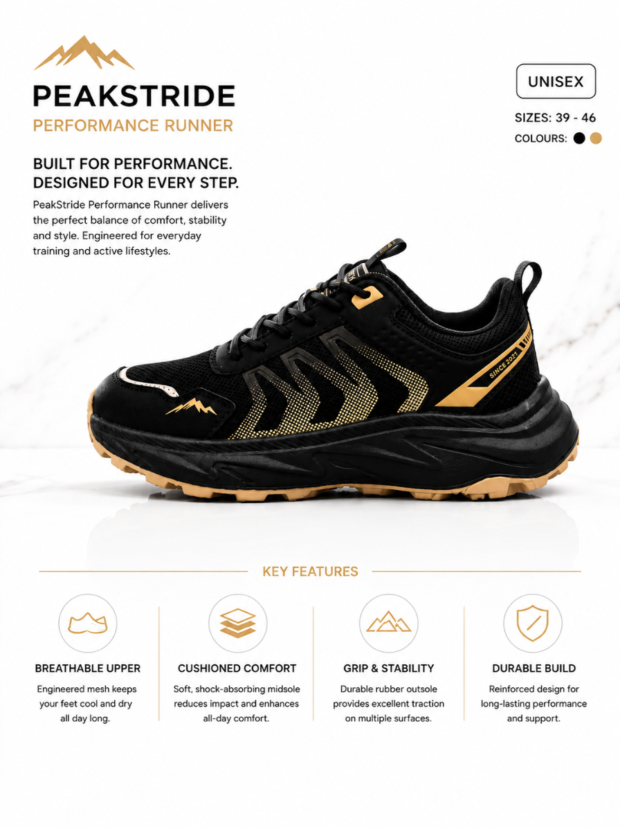 Peakstride Mens Lightweight Running\Walking\Gym Shoes