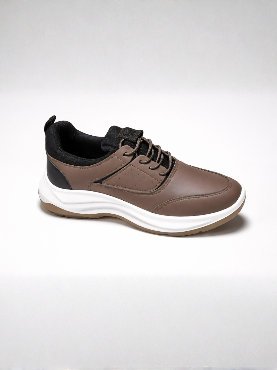 Sneaker Shoes Khaki Premium Leather
