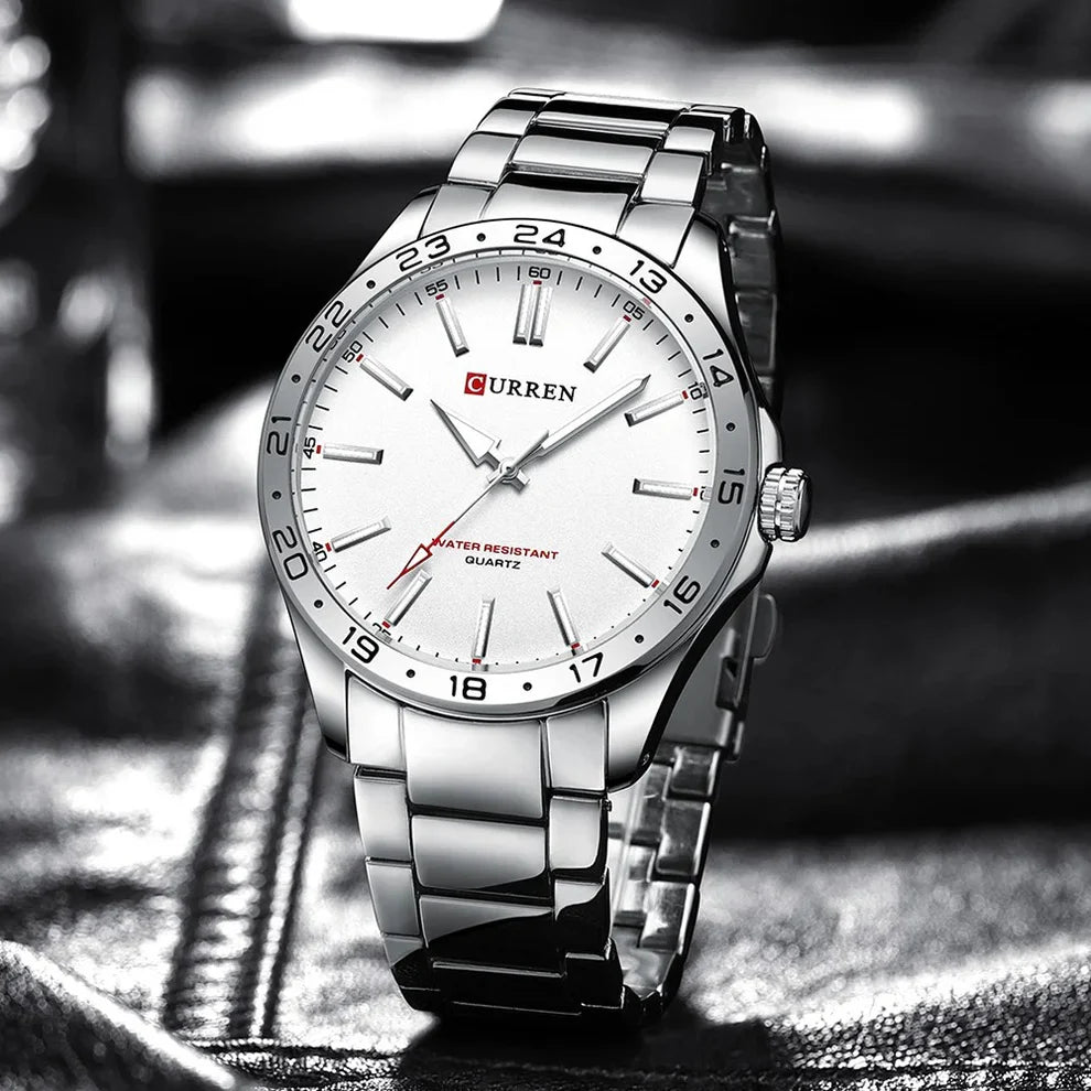 CURREN Couples Stainless Steel Watch