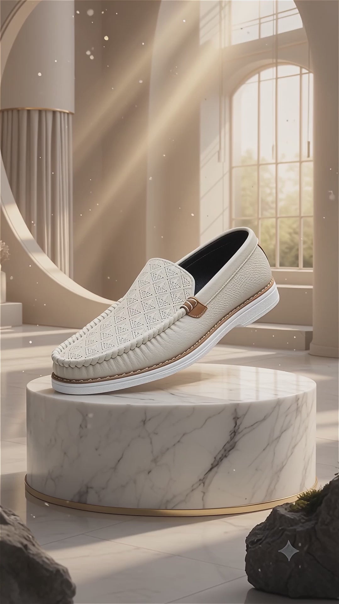 Premium Juan White Moccasin Loafer for Men