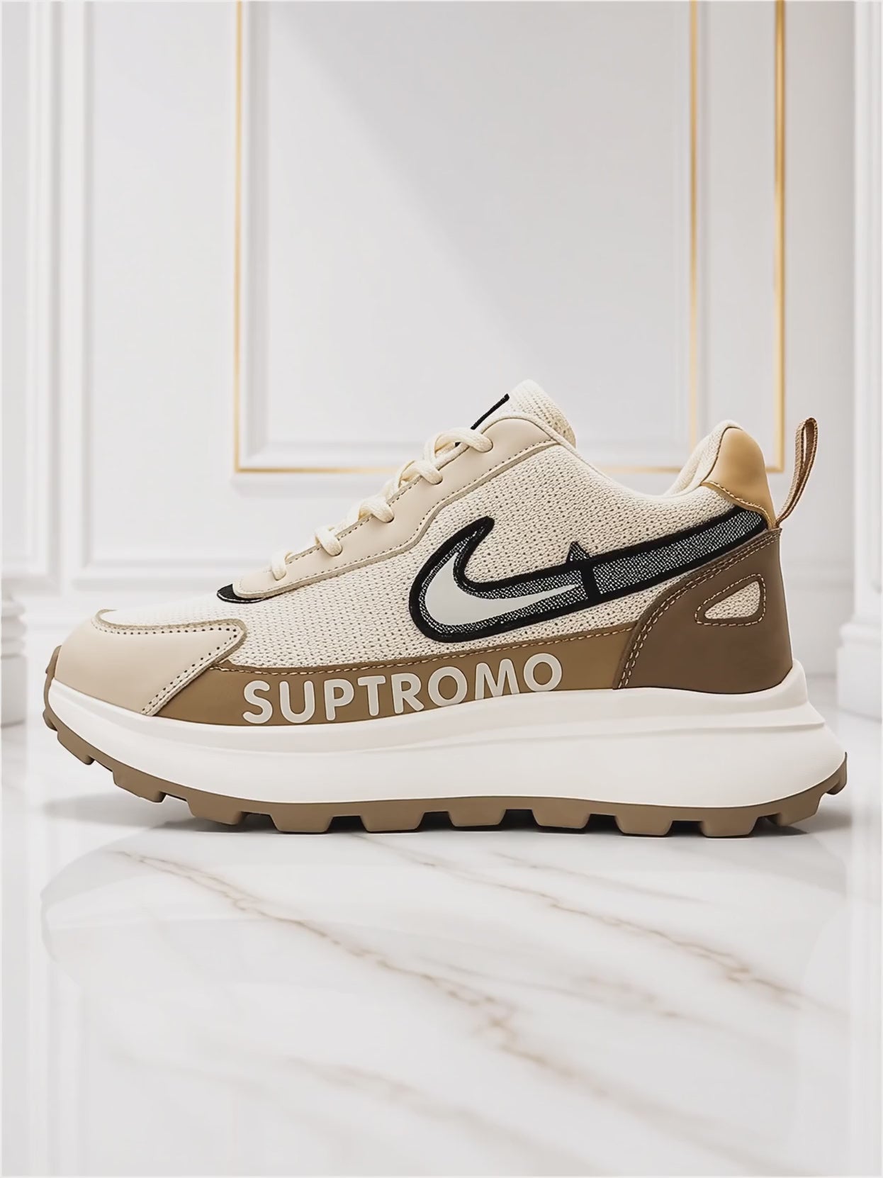 Suptromo Cushion Stride Breathable Memory Foam Sneaker For Men