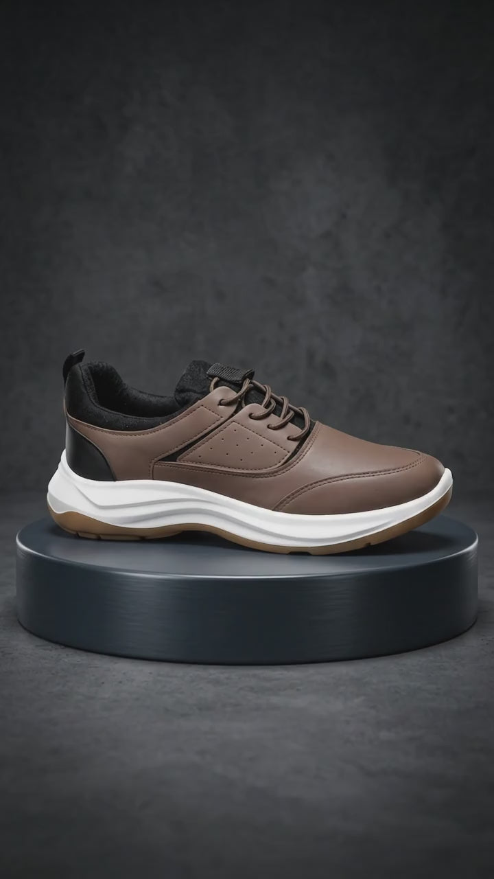 Sneaker Shoes Khaki Premium Leather