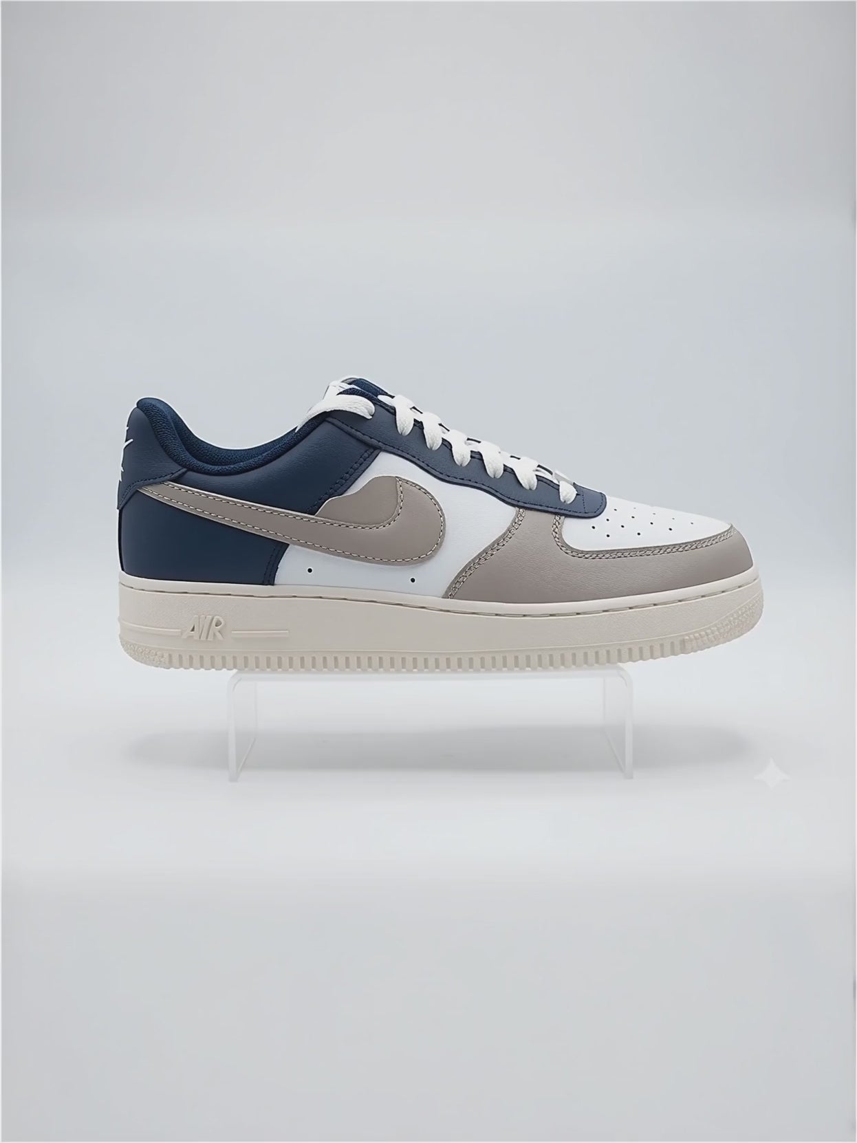 Nike Air Force 1 One Custom Blue / Black/ Gray Shoes