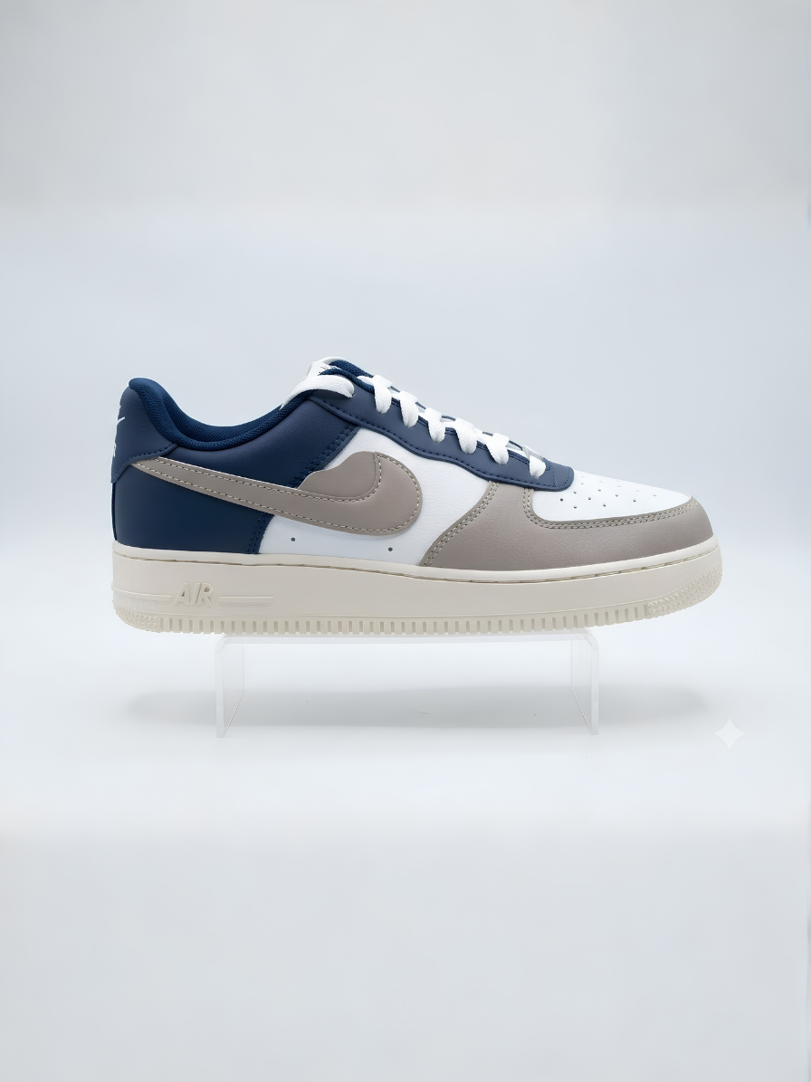 Nike Air Force 1 One Custom Blue / Black/ Gray Shoes